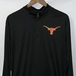 Fanatics, Longhorns,  L/S Quarter Zip Pullover, Men’s Large, Black & Orange